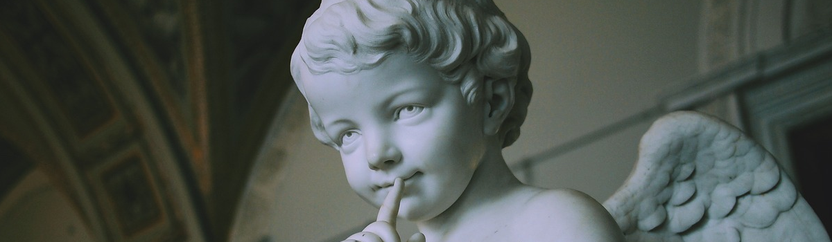 Sculpture of a baby angel